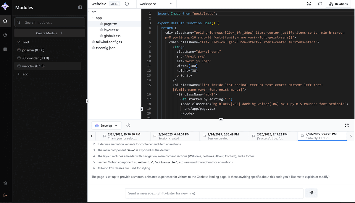 Genbase Architecture Dashboard